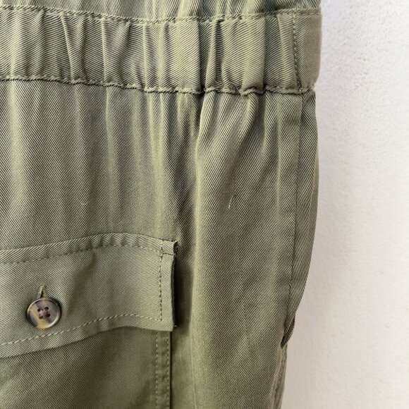 Gap Womens 6 Short Sleeve Khaki Green Romper Utility Jumpsuit - Picture 14 of 15